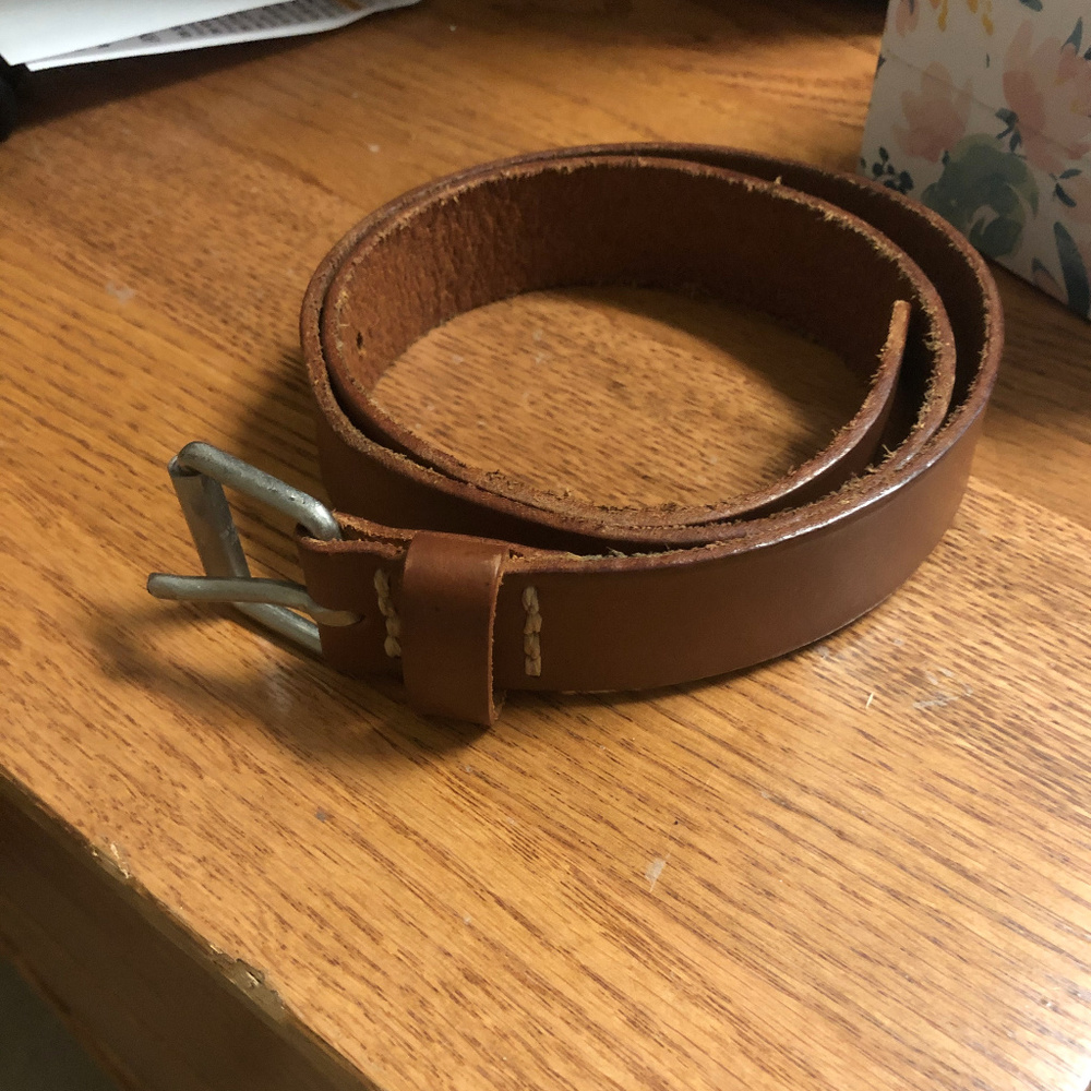 J. Crew brown leather belt size 30